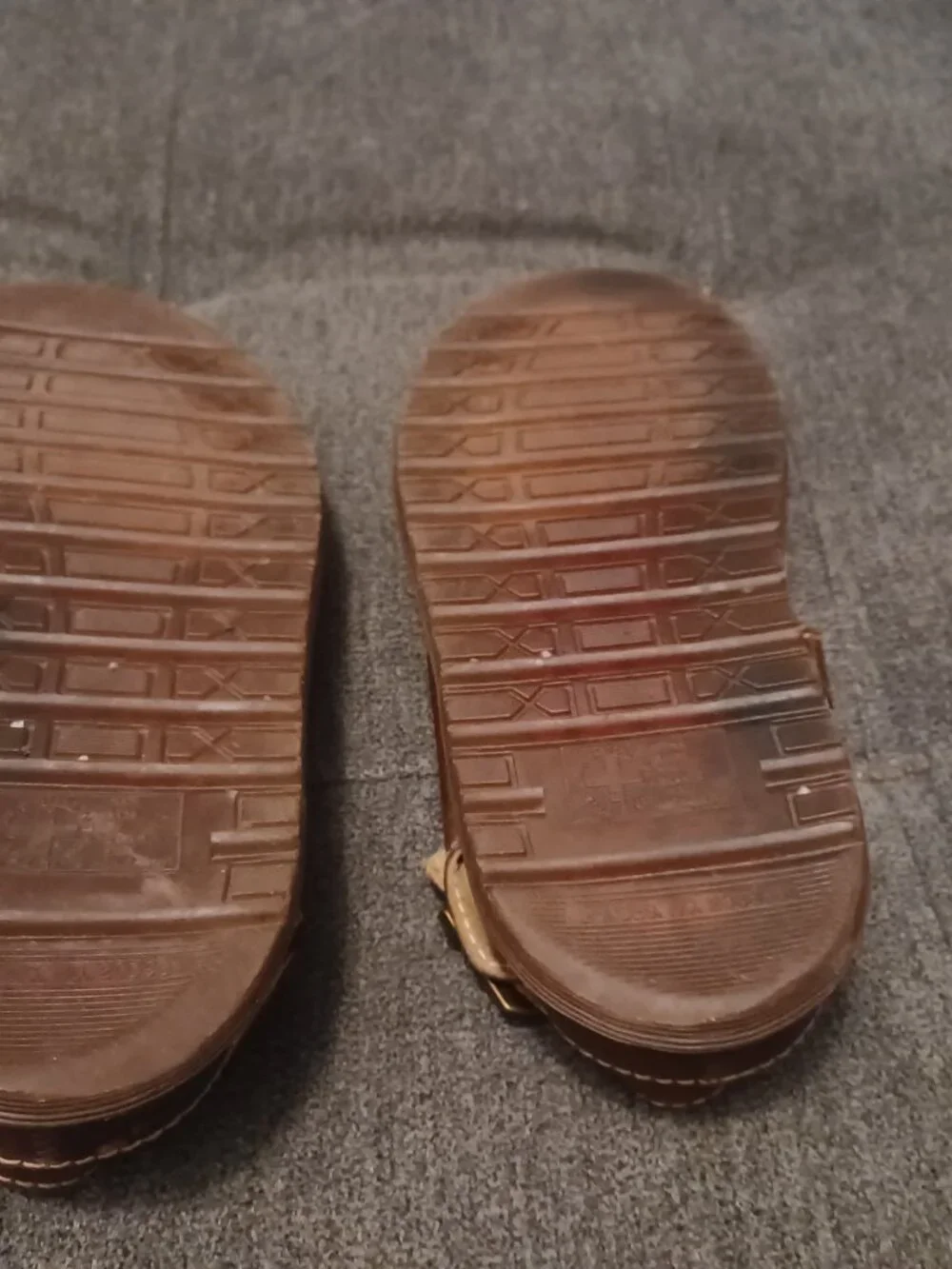 DR MARTENS PLATFORM BROWN SANDALS MEN'S SIZE 10